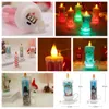 Velas Navidad LED Vela PVC Luces de noche Portátil Mesa sin llama Decoración Feliz Escritorio Drop Entrega Hogar Jardín DHI8N