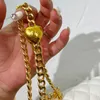 Bolso de diseñador de canales para mujer Bolso de hombro Mujer Top Fashion Golden Heart Chain Chain Bolsa cruzada