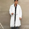 Casaco de pele masculino de pele falsa vintage moda masculina casaco de pele longa jaqueta fofa de pele artificial grossa manga comprida sobretudo peludo 2023 roupas de inverno para homem j231117