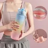 water bottle 1000ML Water Bottle Time Marker Sport Bottle for Kid Girl Leakproof Drinking Bottles School Outdoor Travel Gym Jugs With Straw P230324