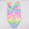 Rainbow Unicorn Sequins Summer Kids One Piece Swimwear Swimming Bathing Suit 2023 Children Monokini Girls Swimwear Swimsuit 282 SwimOne-Piece Suits High Quality