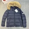 Utomhus huva päls krage mens down jacka klassisk arm märke puffer designer down jacka män hög kvalitet kappstorlek 1--6