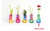 Vasi 4 PZ Moderno Arcobaleno Pilastro Bud Vaso Acrilico Tavolo Vasi di Vetro Decorativo di Lusso Contenitore di Fiori di Cristallo Nordic Room Home Decor 231116