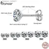 Stud bamoer CZ Stud Earrings 925 Sterling Silver Platinum Plated Round Cubic Zirconia Hypoallergenic Earrings 4mm 5mm 6mm 7mm BSE166L231117