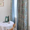 Curtain For Living Room Retro Pastoral Floral Printed Home Decoration IG Bedroom Balcony Semi-shading Window Screening Cortinas