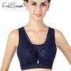 Bras Fallsweet Push Up Bras dla kobiet pełna kamizelka kamizelka stanik Brassiere plus rozmiar C / D Cup Black Blue Beige P230417