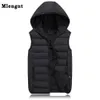 Gilets pour hommes Printemps automne veste sans manches pour hommes mode chaud à capuche mâle hiver gilet léger grande taille hommes gilets de travail gilet 231117