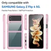 Helder acryl harde telefoonhoes voor Samsung Galaxy Z Flip 4 3 Flip4 Flip3 Snoepkleur Schokbestendig TPU Bumper Achterkant Robuuste beschermende schaal