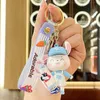 19 Style Cartoon Design Key Rings Boy and Girl Animal Keychains High Quality Rubber Metal Car Backpack Rabbit Pendant Keychain Children Toy Gift Jewelry Accessories