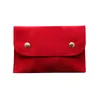 Jewelry Pouches Red Double Layer Velvet Envelope Bags Buckle Wedding Candy Gift Packaging Sided 9.5X7.5 9.5X10CM 1PCS