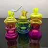 Smoking Pipe Mini Hookah glass bongs Colorful Metal Shape Multiple colored shaped glass water pipe kettles with mute sound