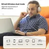 Cell Phone Earphones Wireless Bluetooth Compatible Headphones Eearphone with Mic Hands free HIFI Stereo BT5 1 Over Ear Headset for Call and Music 231117