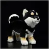 Animaux en peluche en peluche vraie vie debout France Bldog Chihuahua jouets doux réaliste chien Animal Shiba Inu enfants bébé cadeaux de Noël Lj20 Dhnv5