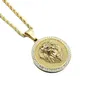 Micro pavé CZ pierre glacé Bling Lion pendentif collier en acier inoxydable 316L hommes Hip Hop Rock bijoux avec 24 chaîne en or N330w