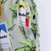 Designer Short Fashion Casual Clothing Beach shorts Rhude Springsummer New High Street Fashion Br Coconut Tree Banner Printed Shorts Mens Loose Relaxed Versatile B