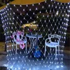 LED -strängar Garland gardin LED Outdoor Fishing Net Light Festoon Garden Decoration Outdoor Street Garland Wedding New Year Christmas Lights P230414