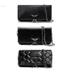 Pochette Rock Swing Wings Zadig Voltaire Borsa da donna Tote Borsa a spalla Designer Uomo Vera pelle Catena ad ala Moda di lusso Pochette con patta Borse a tracolla6