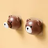 Ganchos Kawaii oso gancho de pared llavero decorativo para colgar ropa sombrero bufanda bolso percha perchas de puerta estante lindo decoración de la habitación