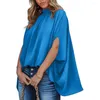 Women's Blouses Women Shirt Pullover Solid Color Loose Oversized Lady Summer Casual Batwing Sleeves Blouse Girls Costume Tops