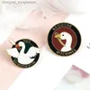 Pins Brooches Cartoon Untitled Goose Game Brooch Creative Animal Bite Knife Cute Enamel Pins Bag Clothes Lel Badge Accessories Friends GiftsL231117