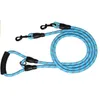 Hundhalsar Walk 2 Leash Nylon Traction Rope Double Head Twin Dogs Leashes Splitter Pet Walking Training Lead