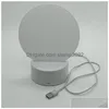 Quadros Sublimação Acrílico Po com LED Night Lamp Blanks Quadro Cor Mudando Base Drop Delivery Home Garden Decor Acentos Dhvbd