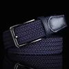 Cinture Cintura di tela Cintura da uomo casual con fibbia ad ardiglione gratuita Design allungato 2022 Nuova tendenza Moda Pantaloni elastici in tessuto elastico CinturaL231117
