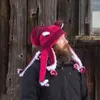 Volwassen Grappige Octopus Hoed Haar Pruik Cap Voor Mannen Vrouwen Winter Warm Gehaakte Gebreide Heren Designer Hoeden En Caps Halloween Party 210713300I