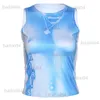 Women's Tanks Camis Zoctuo Fashion Tie Dye Print Tank Tops Women Y2k Crop Vest Tops 2022 Summer Casual Basic Vest Tee Shirt Camisole 6 Color T230417