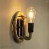 Lampes murales Vintage Corde Lampe Ronde Loft Américain Lumière Escaliers Bar Café Chambre Décor À La Maison Luminaires