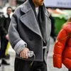 Men's Wool Blends Men's Elegant Autumn Winter Woolen Jacket Luxury Gentleman Short Trench Thicken Warm Fashion Casual Large Lapel Coat 231117
