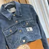 Giacche da donna firmate Giacca da donna corta in denim Designer Jean Vintage Blue Spring Summer Light Coat 9YIF