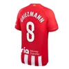 2023 24 Jerseys de football GRIEZMANN MEMPHIS M. LLORENTE Correa camisa Chemises de football hommes enfants Kit 23 24 GRIEZMANN R. CARRASCO DE PAUL Atletico Madrids 120e anniversaire