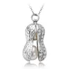 Creative Peanut Pendentif Colliers Pour Femmes Filles Cristal Faux Perle Chaîne Collier De Mariage Fête D'anniversaire Bijoux Cadeaux