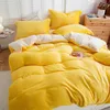 寝具セットUltrathick Winter Warm Queen Set Flannel King Size Duvet Cover Tosh Bed Bed Sets Quilt Four Piece 231116