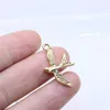 Charms eruifa 20st 20 mm Swallow Gold/Silver Plated Bee Zinc Alloy Pendant Smycken DIY Halsband Armband örhängen 2 färger