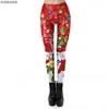 Pantalons pour femmes Capris père noël impression cloche de neige Leggings de noël Sexy femmes fête de noël bonne année Leggins 231116