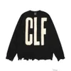 デザイナーセーターメンズセーターパーカーセントマイケル22aw clf kint high street loose h刺繍タッセル損傷したセーター