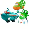 Bath Toys Season Super Wings Willies Submarine And Sound Music Light Deformation Action Atlas Simation Model Gift 230615 Drop Delivery Dhahg