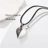 Kedjor 2st/set love magnetic lockar par halsband vänskap hjärthänge fasetterad charm valentins dag gåva smycken