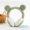 Bouchons d'oreilles en peluche douce, chauds et mignons, anti-gel, en forme de panda, couleur unie, confortables