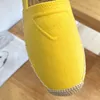 Espadrillas in drill di cotone a triangolo in rilievo scarpe slip on mocassini di lusso Suole in JUTE appartamenti primaverili designer di lusso fatti a mano scarpe casual per calzature da donna