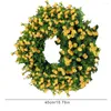 Decorative Flowers Spring Wreath 15.75 Inches Highquality Colourful Artificial Hanging Decor For Wall Window Indoor Outdoor Decoration