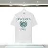 Casablanc t-shirt herr designer t shirt träning skjortor för män överdimensionerade tee 100% bomull rhude tshirts vintage kort ärm i USA-storlek storlek storlek