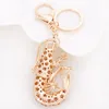 Keychains Lucky Charm Email-Animal Keychain Rhinestone-Crystal-Keyring Lobster-Claw-Clasp goudkleurige auto Key Chain Ring Food-Gifts