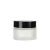 5g Glass Jar Cream Bottle Cosmetic Empty Container with Black Silver Gold Lid and Inner Pad for Lotion Lip Balm Vknpa