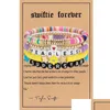 5 pezzi di braccialetti dell'amicizia Swiftie con perline Set Taylor Music Surfer Heishi Perline Fili Fiore Cuore Stella Lettera Fascino Stackab Dh Dh17T