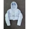Trapstar London avkodad hooded puffer 2.0 isblå jacka kvinnor broderade termiska hoodie män vinterrock kläder 485 48