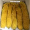 10st/lot- 40 cm/16 "Real Fox Fur Tail färgad från Natural Blue Fox Fur Tail Keychain Costume Cosplay Toy Bag Purse Pendant Tassels