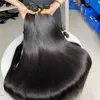 Trama brasileña atractiva del pelo de calidad superior peruano indio malasio Virigin pelo 8-40 pulgadas pelo humano recto brasileño barato coser en tejido